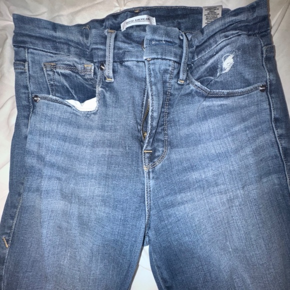 Good American Good Legs High Waist Crop Skinny Jeans (Blue 261) - Picture 5 of 10